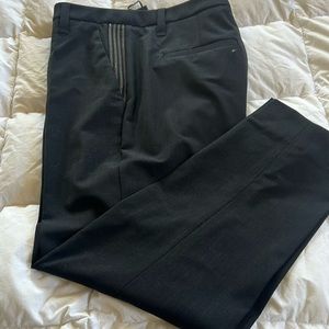 Charcoal, gray ankle length trousers